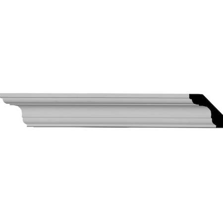 Ekena Millwork SAMPLE - 1 3/4"H x 1 3/4"P x 2 1/2"F x 12"L Edinburgh Traditional Smooth Crown Moulding SAMPLE-MLD01X01X02ED